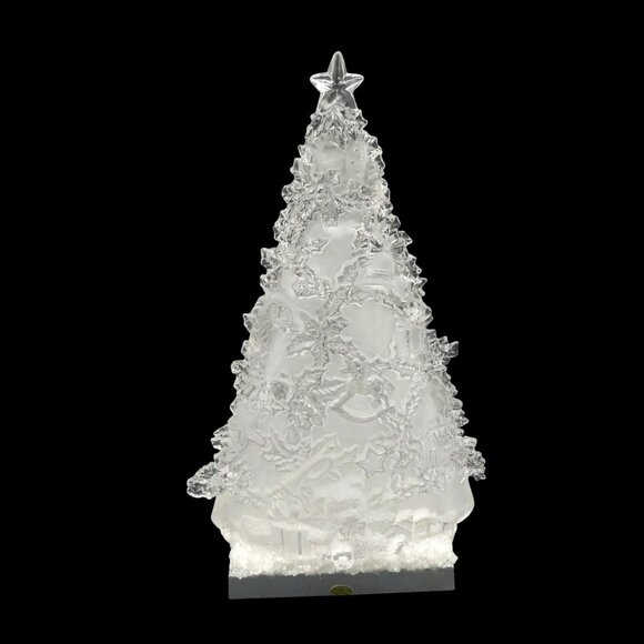 CHRISTMAS TREE Frosted Ice Light Holiday Stocking Hanger Battery Operated 11" - Picture 6 of 10